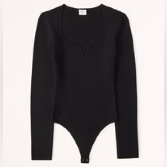 Abercrombie & Fitch Sweetheart Sweater Bodysuit - XXS Black - Picture 1 of 7